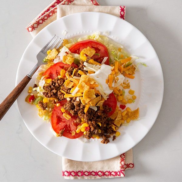 Layered Taco Tomato Salad - Fresh Cravings
