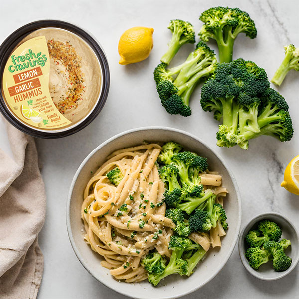 Lemon Garlic Hummus Pasta - Fresh Cravings